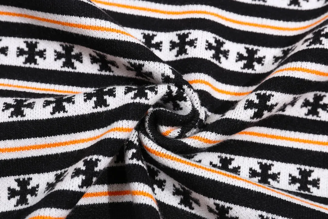 P300 Chrome Hearts Chrome Hearts all over printed wool sweater Color: Black Yellow Size: S M L XL XXL